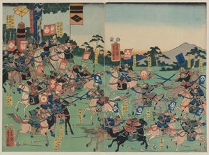 Schlacht bei Kawanakajima von Yoshikazu Utagawa