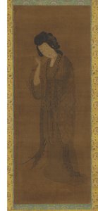 Die stehende Figur einer Frau, späte Ming- oder frühe Qing-Dynastie, 17. Jahrhundert von Yuan Qian