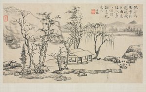 Landschaftsalbum in verschiedenen Stilen: Landschaft nach Ni Zan von Zha Shibiao