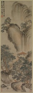 Leerer Pavillon und schneller Wasserfall, 1468