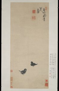 Zwei Küken, ca. 1694 von Zhu Da