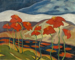 Landschaft mit Blumen