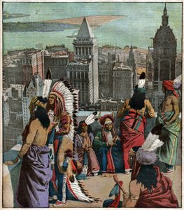 Schwarzfuß-Indianer in New York von Ferdinand Georg Waldmuller