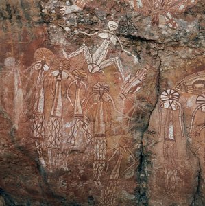 Aborigines-Felsmalereien im Kakadu-Nationalpark, Nourlangie Rock von Isabel Redie