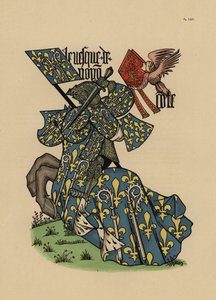 Bischof von Noyon, mit Mitra und Banner von John Pardon
