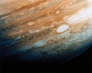 Nahaufnahme der Wolkenmuster des Jupiter