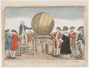 Vorführung der Ballonfahrt, ca. 1784