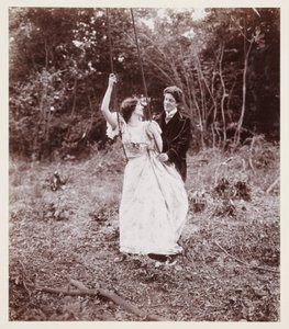 Edwardianisches Porträt, Paar mit Schaukel von John Pardon