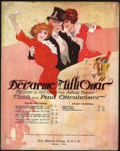Eleganter Mann umgibt hübsche Frauen in der Belle Époque (Illustration) von . .