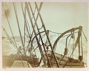 Expedition in die Arktis (1875-1876) des Kapitäns George Nares (1831-1915): Alert an Land gedrückt in der Shift Rudder Bay von Frederick (attr. to) Barnard