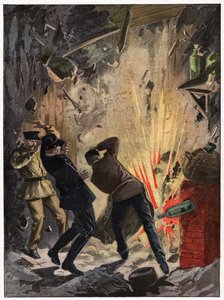 Explosion in einem Labor von . .