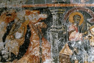 Fresko im Odigitrias-Kloster, Kreta, Griechenland