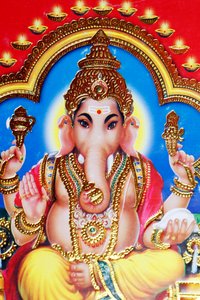 Ganesha oder Ganapati: der elefantenköpfige Hindu-Gott.