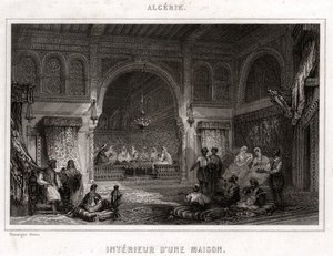 Innenraum in Algerien (Stich) von . .