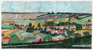 Landschaft in der französischen Landschaft, ca. 1950 von . .