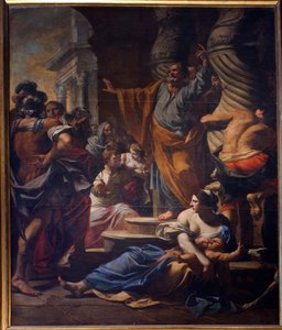 Mai 1642, „Die Vorhersage des Heiligen Petrus in Jerusalem“ von Charles Poerson (1609-1667). Kathedrale Notre Dame de Paris - Paris 4 - XIII., XIII., XIX., Restaurierung durch Viollet-le-Duc von . .