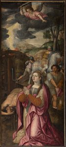 Pfarrkirche (Parochiekerk Sint-Walburga). Triptychon. von . .