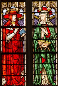 Buntglasfenster der Kathedrale von Saint Etienne de Sens von . .