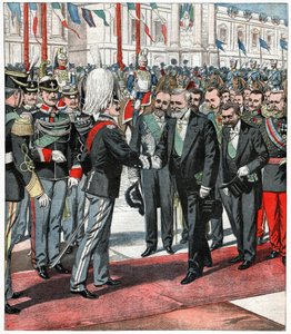 Viktor Emanuel III. und Émile Loubet von . .
