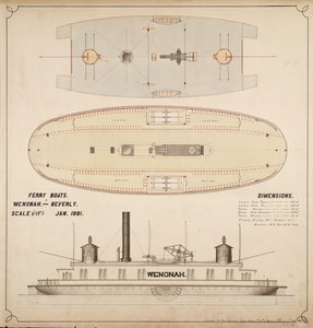 Wenonah und Beverly Fähren von . .