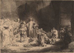 Christus predigt (Der Hundert-Gulden-Druck)