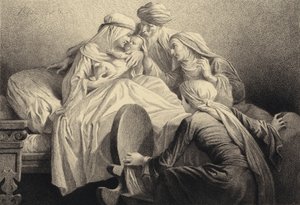 Ein Mensch wird geboren von after Albert Robida