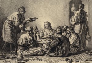 Jesus isst mit Zöllnern und Sündern
