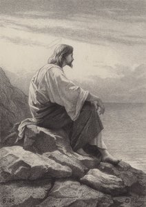 Jesus sitzt am Meer