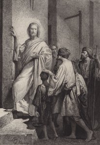 Die Heilung der Blinden von after Albert Robida
