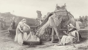 Rebekka und Eliezer von after Alexandre Cabanel