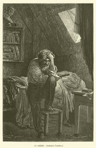 Der Selbstmord, Armand Carrel von after Emile Antoine Bayard