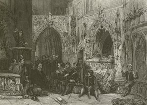 Puritanischer Soldat predigt von after George Cattermole