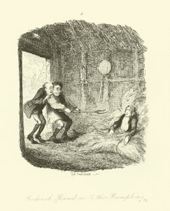 Illustration für Roderick Random von Tobias Smollett von after George Cruikshank