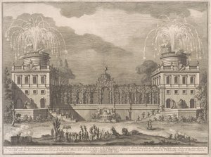 Die Seconda Macchina für die Chinea von 1763: Die Weinlese von after Giuseppe Palazzi Giuseppe Vasi after Paolo Posi