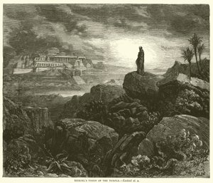 Ezechiels Vision des Tempels, Ezechiel, xl, 2 von Gustave after Dore