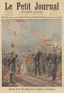 Ankunft von Zar Nikolaus II. von Russland in Cherbourg von after Henri Meyer