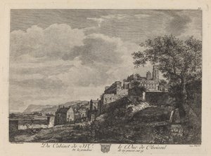 Ansicht einer Hügelstadt