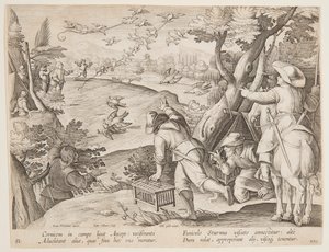Vogelfang von after Jan van der Straet, called Stradanus