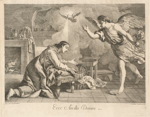 Die Verkündigung von after Jean François de Troy Jean Baptiste Hutin