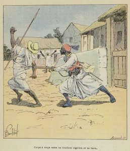 Nahkampf zwischen einem algerischen Scharfschützen und einem Hova