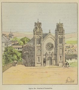 Jesuitenkirche in Tananarive von after Louis Charles Bombled