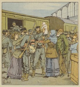 Einschiffung der Freischärler von Paris von after Louis Charles Bombled