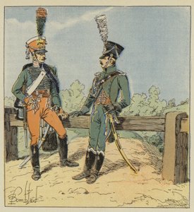 Kaiserliche Garde, Ehrenwache, 1813-1814, Gendarme der Ordonnanz, 1806-1807 von after Louis Charles Bombled