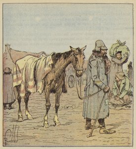 Jüdischer Händler begleitet die deutschen Armeen, nach der Natur von after Louis Charles Bombled