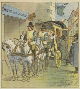 Der Kaiser steigt in den Wagen von Marie-Louise von after Louis Charles Bombled