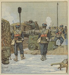 Die Marinebatterie von Chevilly von after Louis Charles Bombled