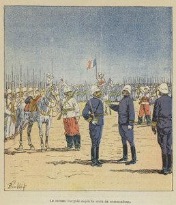 Oberst Bouguie erhält das Kommandeurskreuz von after Louis Charles Bombled