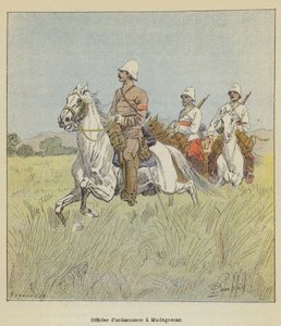 Ordonnanzoffizier in Madagaskar von after Louis Charles Bombled