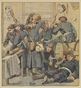 Plünderungsszene in Saint-Calais