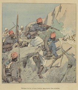 Soldaten der Combes-Kolonne überraschen Rebellen von after Louis Charles Bombled
